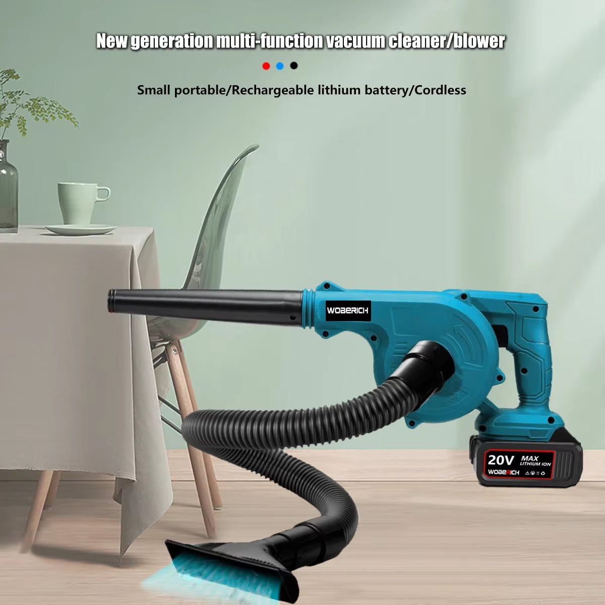 Cordless Electric Air Blower 2 in 1 Blowing&Suction Leaf Blower PC Dust Collector Vacuum Cleanner for Makita Battery